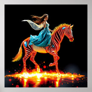 Cosmic Rider: A Blaze of Elegance Poster