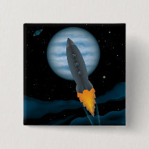 Cosmic Rocketship Scene