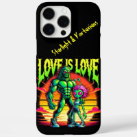 Cosmic Romance Between Alien Figures