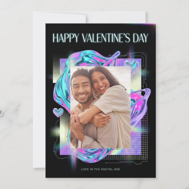Cosmic Romance Digital Love Valentine's Card (Front)