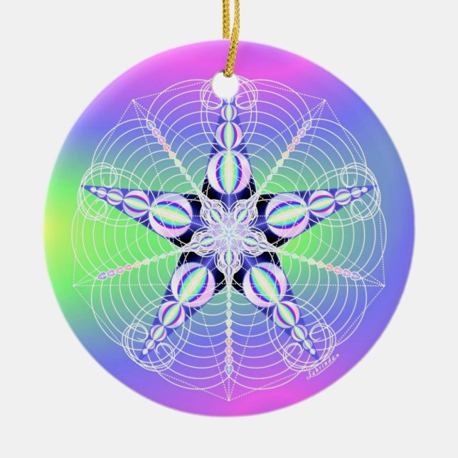 Cosmic Seed RePHIning Ceramic Tree Decoration (Front)