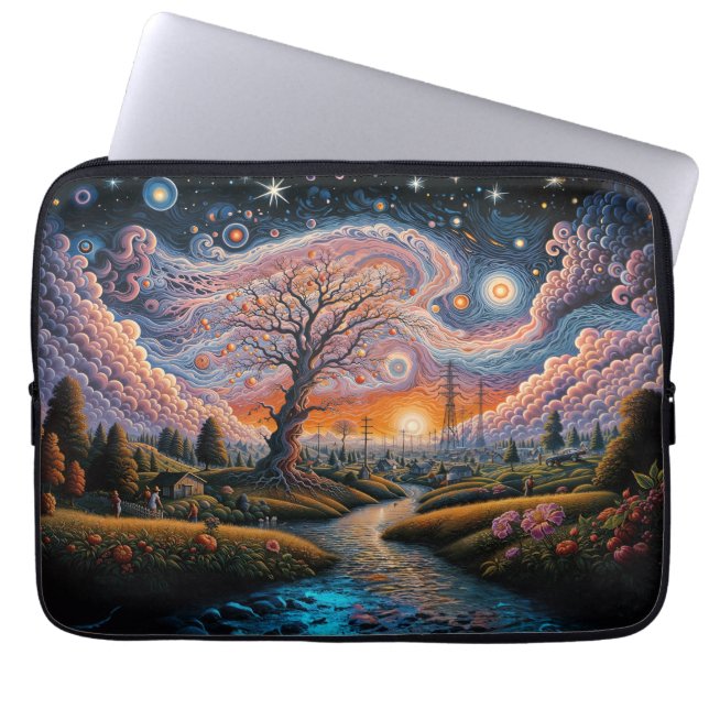 “Cosmic Serenity” Laptop Sleeve (Front)