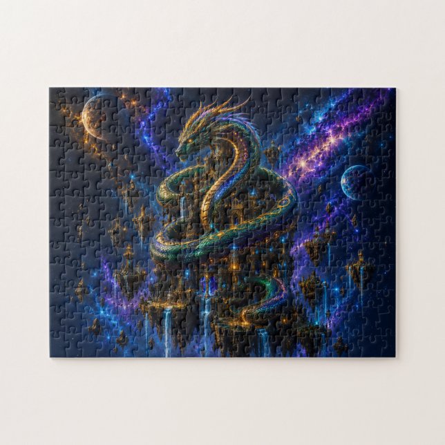 Cosmic Serpent — Guardian of the Celestial Realm Jigsaw Puzzle (Horizontal)