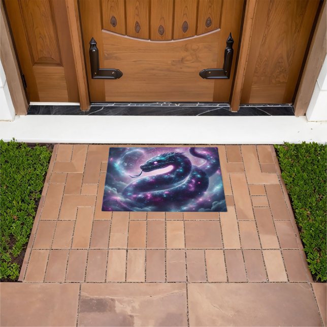 Cosmic Serpent Zodiac Galaxy Astrology Doormat (Outdoor)
