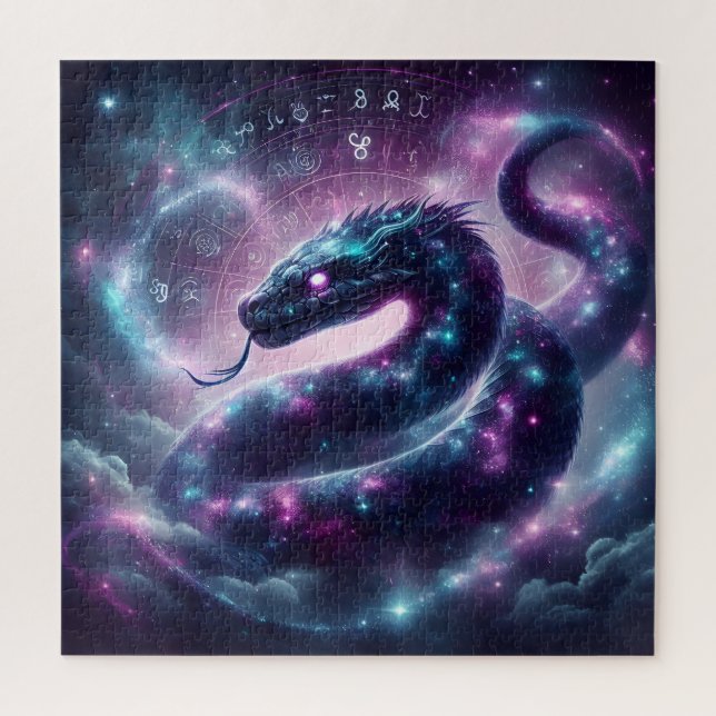 Cosmic Serpent Zodiac Galaxy Astrology Jigsaw Puzzle (Vertical)