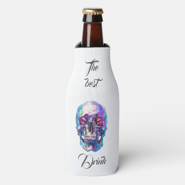 "Cosmic Skull Beer Bottle Insulator" Cooler (Bottle Front)