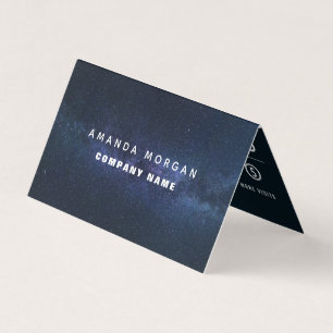 Cosmic Sky, Modern Double Loyalty Business Card