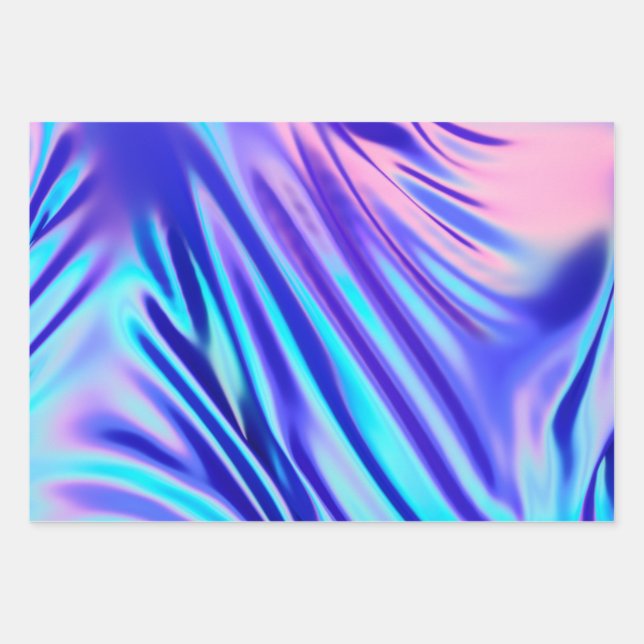 Cosmic Sky Pink Blue Purple Gradient  Wrapping Paper Sheet (Front)
