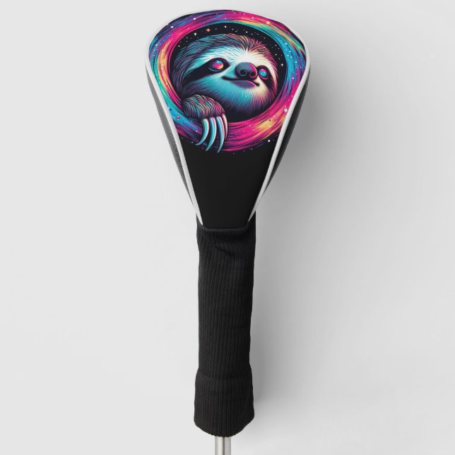 Cosmic Sloth Galaxy Art Golf Head Cover (Front)