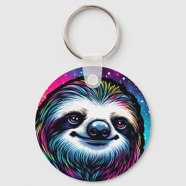 Cosmic Sloth Key Ring (Front)