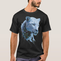 Cosmic Snow Leopard Luxury Abstract Animal Art