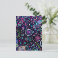 Cosmic Snow Storm: Abstract Maximalism Art
