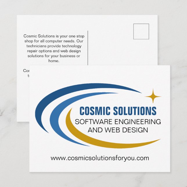 Cosmic Software Engineer Computer Technology Postcard (Front/Back)