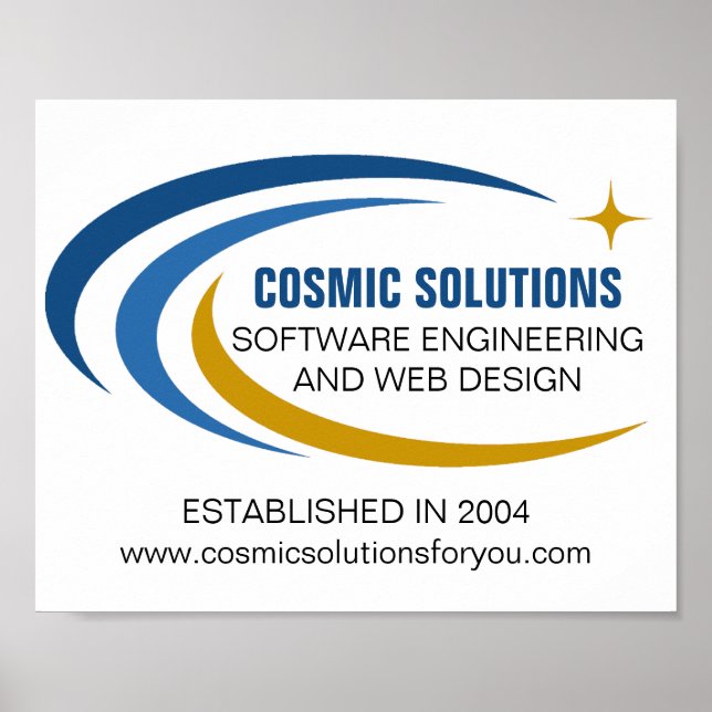 Cosmic Software Engineer Computer Technology Poster (Front)