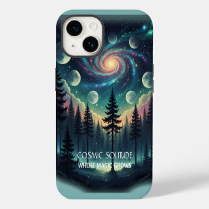 Cosmic Solitude Galaxy Forest • Moon Phases iPhone 14 Case