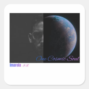 Cosmic Soul Sticker, Galaxy Universe Celestial Spa Square Sticker