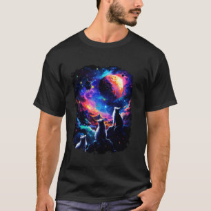 Cosmic Space Cat Family Cats 6 T-Shirt