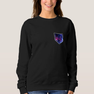 Cosmic Space Galaxy Alien Pocket Art Proud Sweatshirt