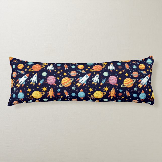 Cosmic Space Galaxy Themed Home decor Body Cushion (Front)