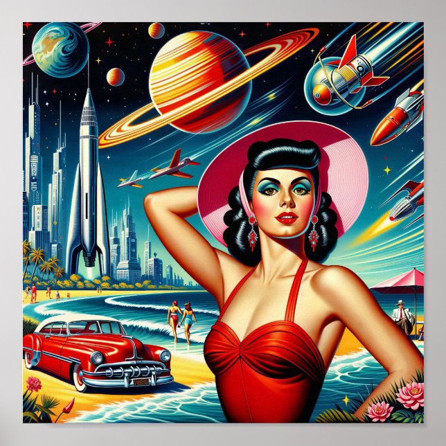 Cosmic Space Illustration Poster (Front)