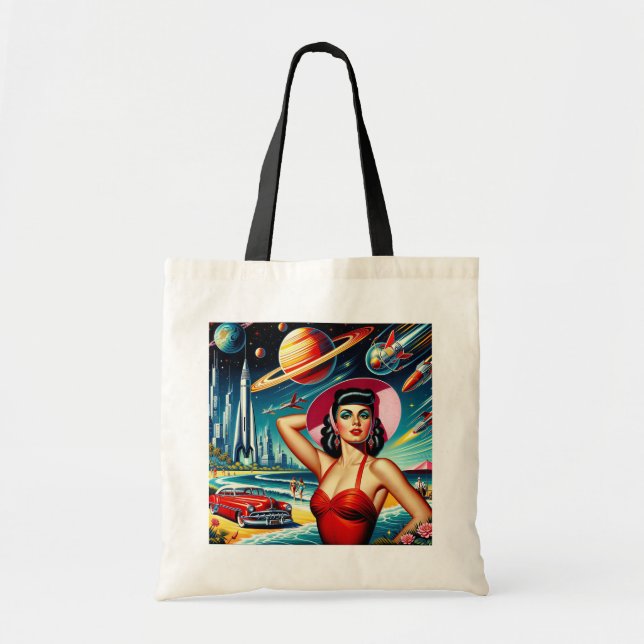 Cosmic Space Illustration Tote Bag (Front)