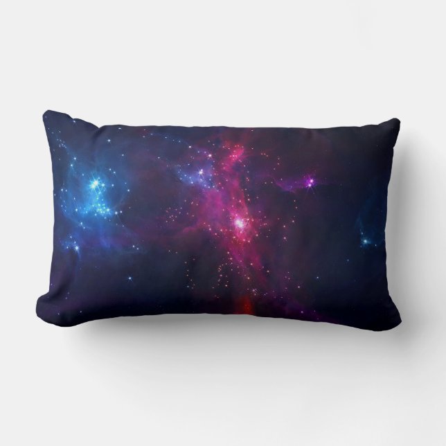 Cosmic Space Stars and Nebula Lumbar Cushion (Front)