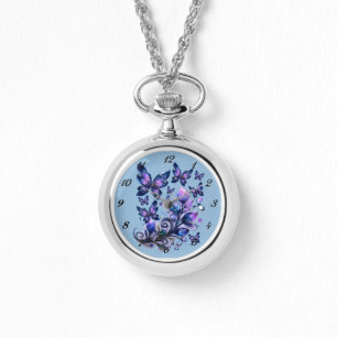 Cosmic Sparkle Butterflies Blue Watch