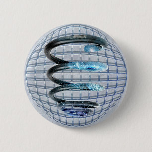 Cosmic Spiral 6 Cm Round Badge