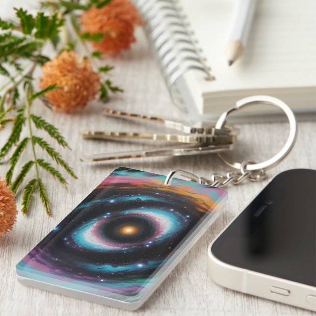 Cosmic Spiral Galaxy  Key Ring (Front Right)