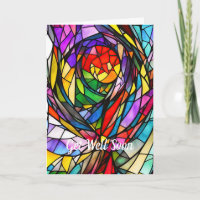 Cosmic Stained Glass Design