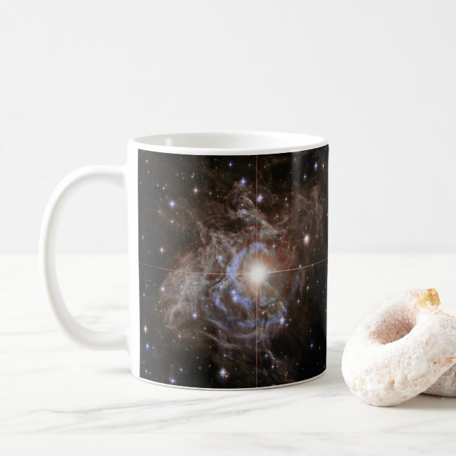 Cosmic Star Holiday Wreath Coffee Mug (With Donut)