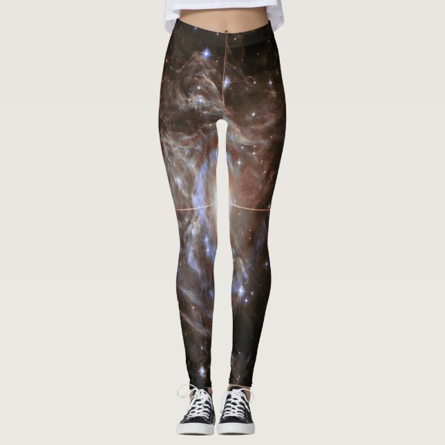 Cosmic Star Holiday Wreath Leggings (Front)