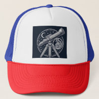Cosmic Stargazer Vintage Telescope Art