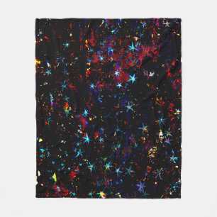 Cosmic Starry Night Galaxy Fleece Blanket