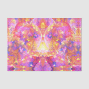 Cosmic Stars in a galaxy of pink blue orange reds Tissue Paper