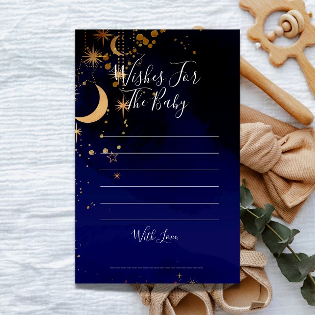 Cosmic stars theme wishes for the baby shower game (Creator Uploaded)