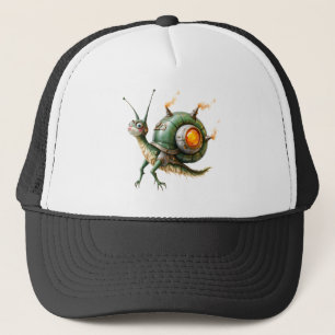 Cosmic Steampunk Snailbird – Neon Dream Creature. Trucker Hat