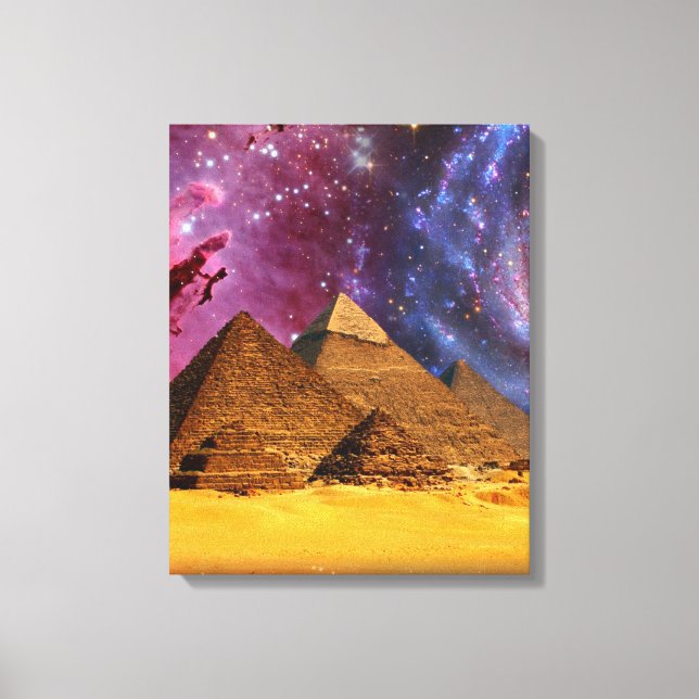 cosmic storm above egypt canvas print (Front)