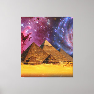 cosmic storm above egypt canvas print