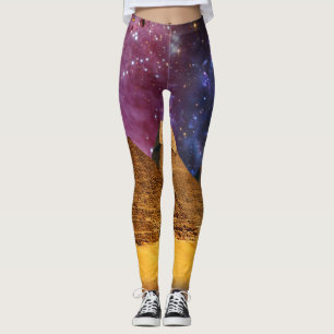 cosmic storm above egypt leggings
