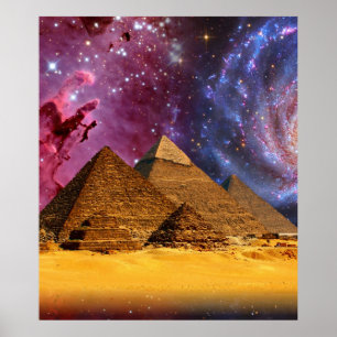 cosmic storm above egypt poster