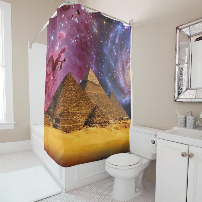 cosmic storm above egypt shower curtain (In Situ)