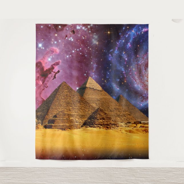 cosmic storm above egypt tapestry (Front)