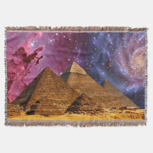 cosmic storm above egypt throw blanket (Front)
