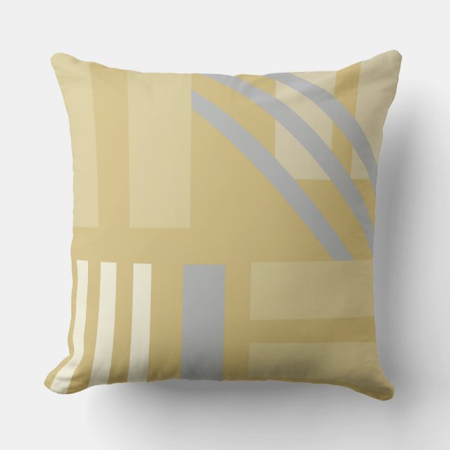 Cosmic Stripe Gold Cushion (Front)