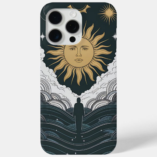 Cosmic Sun and Moon with Mystical Journey Illustra Case-Mate iPhone Case (Back)