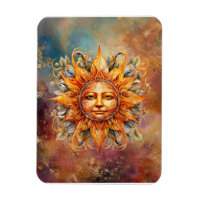Cosmic Sun Face Digital Art