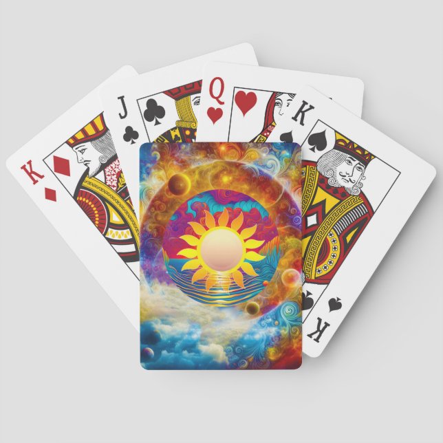 Cosmic Sun Playing Cards (Back)