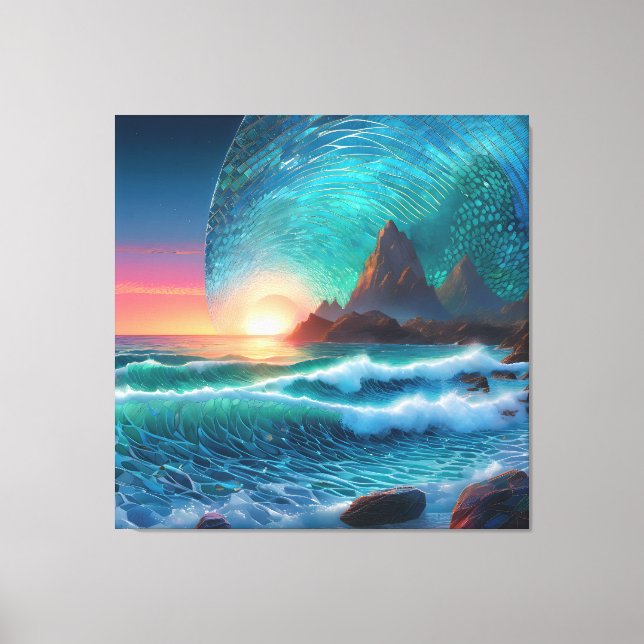 Cosmic Swells Seascape Canvas Print (Front)