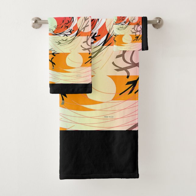 Cosmic Swirl  Bath Towel Set (Insitu)